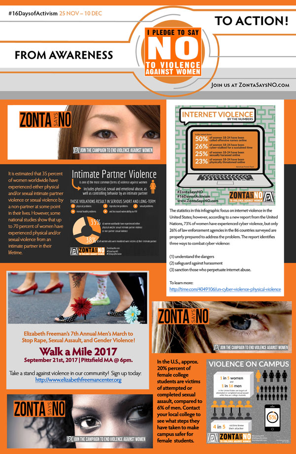 Calendar Centerfold with Zonta Facts